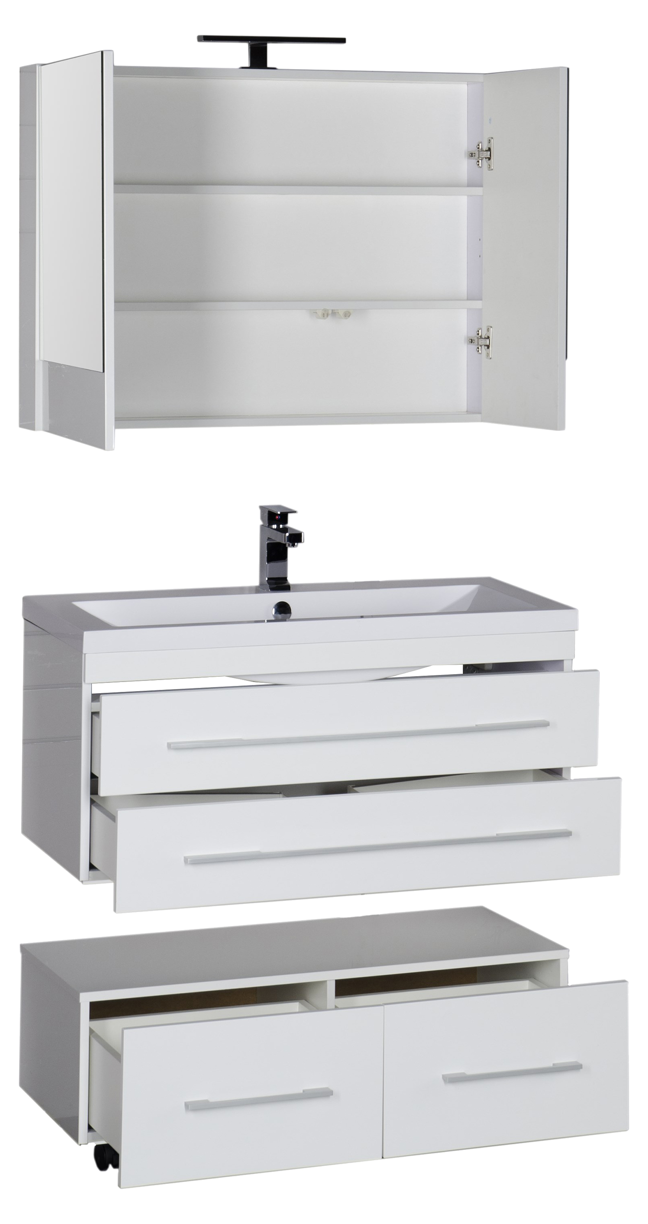 Зеркало-шкаф Aquanet Нота 90 камерино белый 165371 - 13