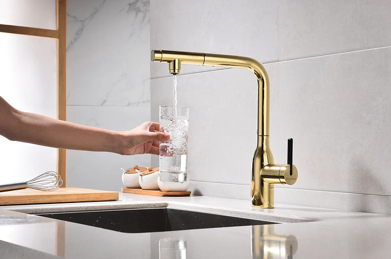 Смеситель для кухни Paulmark Viper золото Vi213105-G - 5