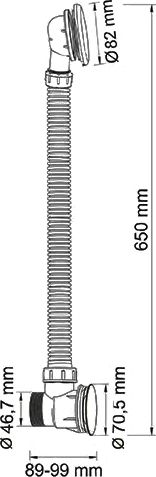 Слив-перелив Wasserkraft Exter A054 светлая бронза - 1