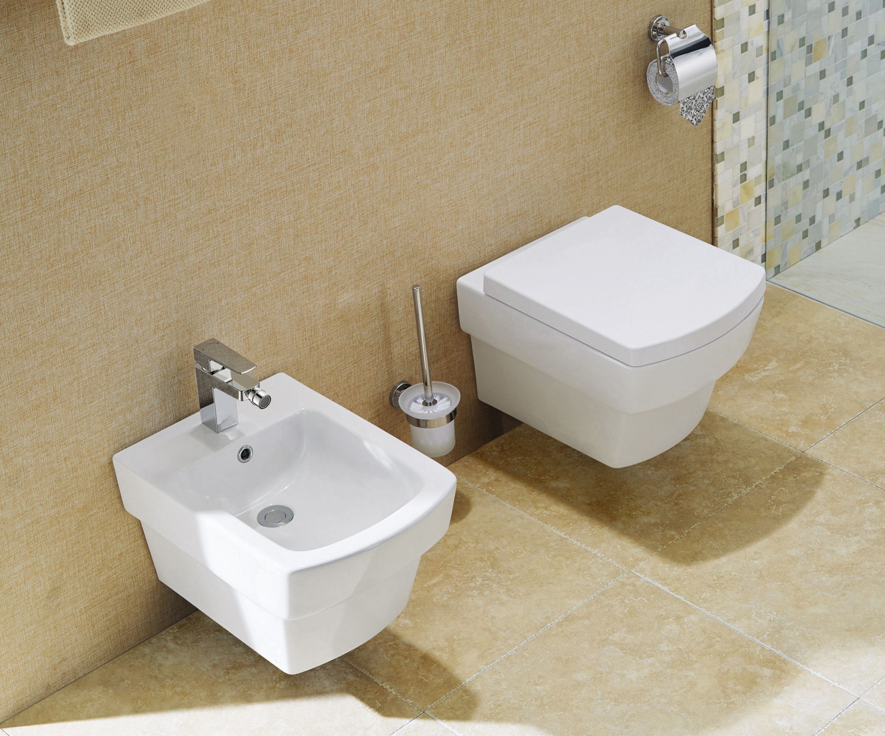 Унитаз подвесной BelBagno Mattino BB1060CH с сиденьем микролифт BB2007SC - 1