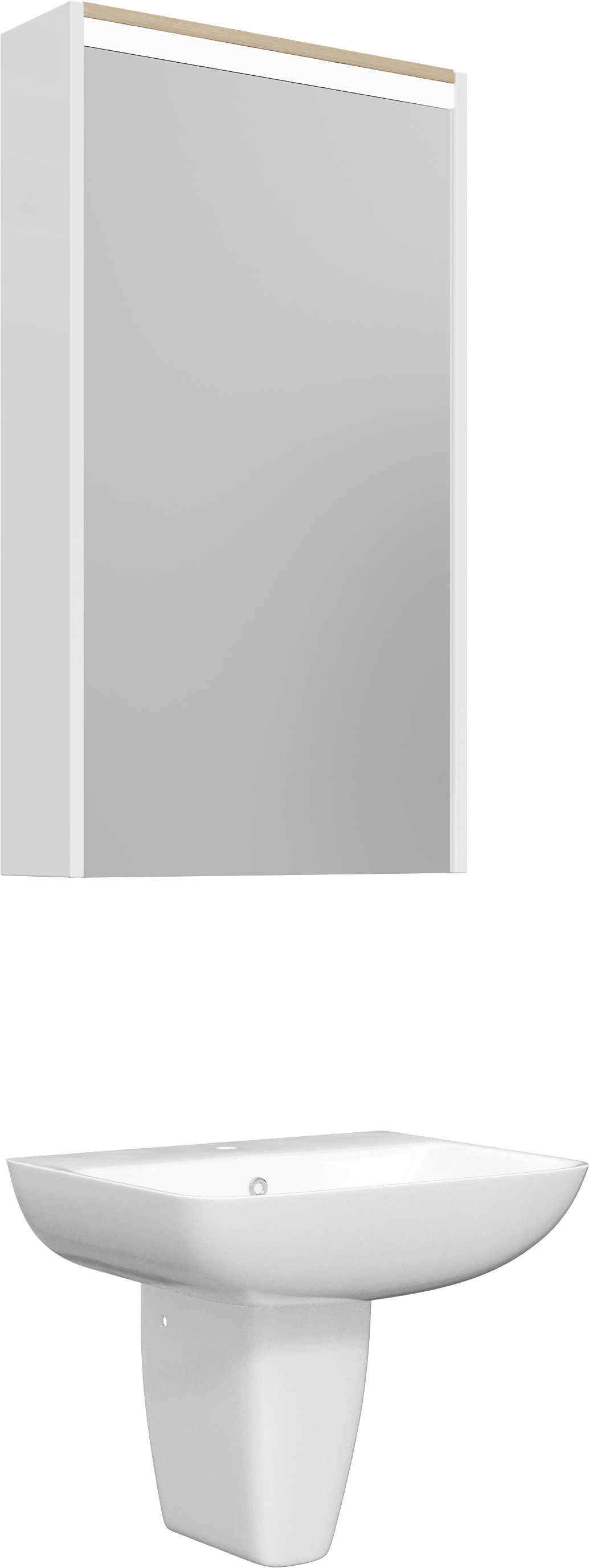 Раковина STWORKI Дублин 50 с полупьедесталом 562875 - 3