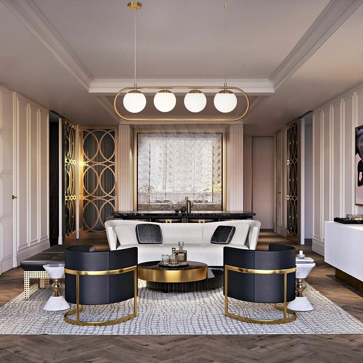 Подвесной светильник Eurosvet Ringo 50089/4 золото - 1