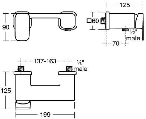 Смеситель для душа Ideal Standard Tonic II хром A6337AA - 1