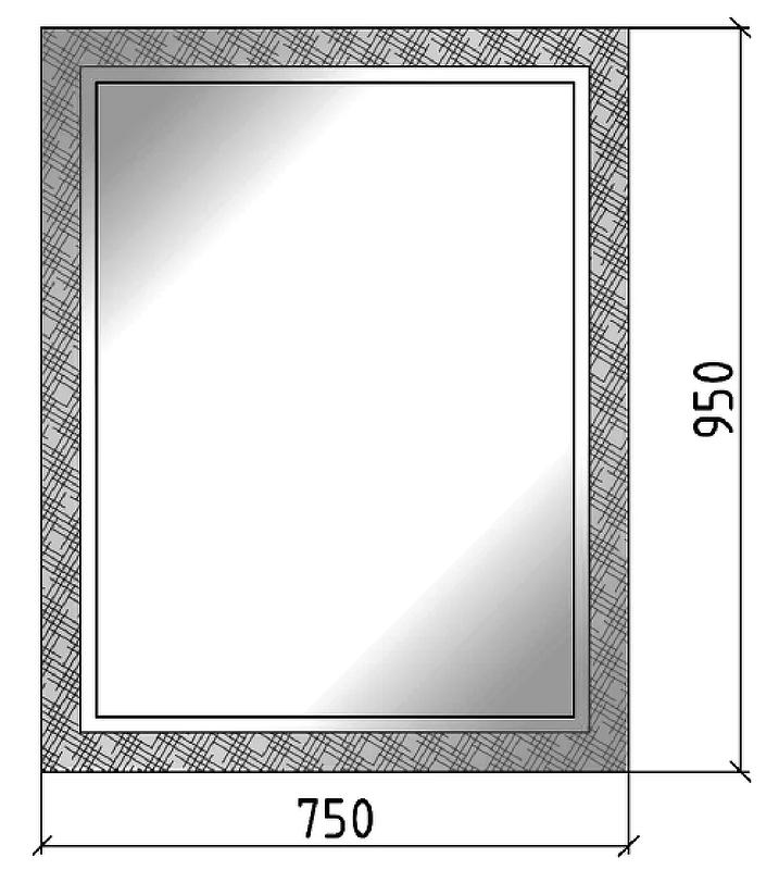 Зеркало Boheme Armadi Art Linea 75х95 белое золото 534 - 2