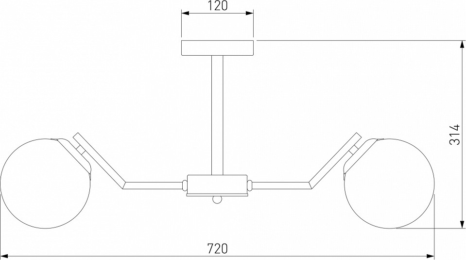 Люстра на штанге Eurosvet Frost 70154/6 латунь - 2