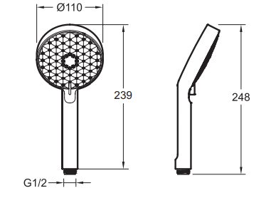 Душевая лейка Jacob Delafon Awaken E72415RU-CP - 1