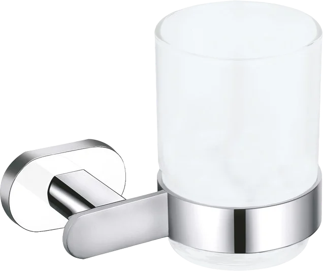 Стакан для зубных щеток Rav Slezak Yukon хром - белый YUA0201CB - 0