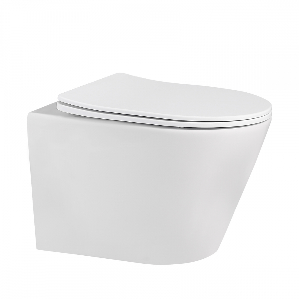 Унитаз ABBER Bequem AC1102MW подвесной белый матовый, безободковый - 0