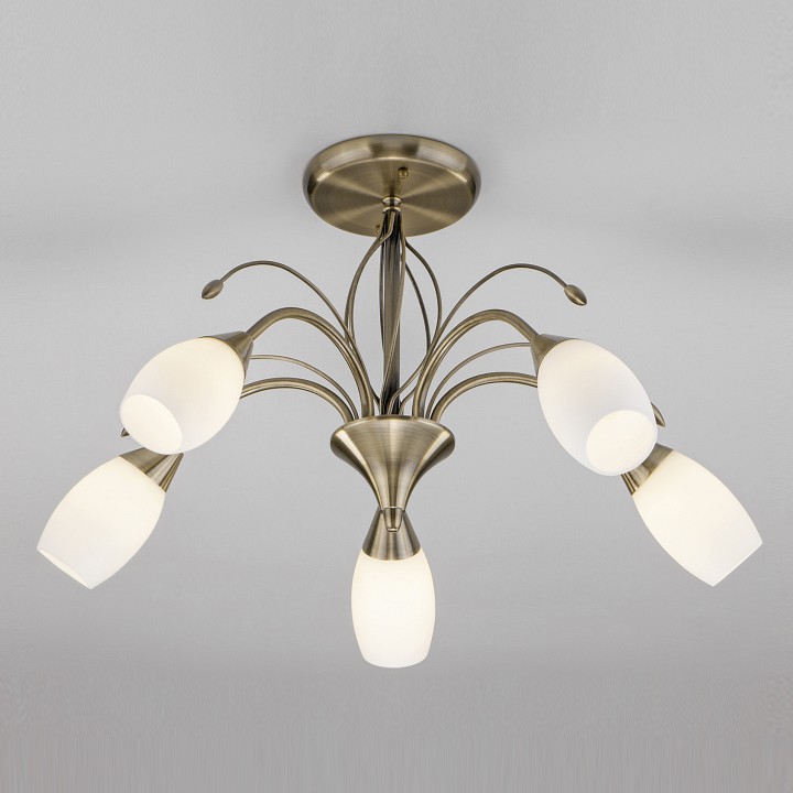 Люстра на штанге Eurosvet Ginevra 30280/5 античная бронза - 0