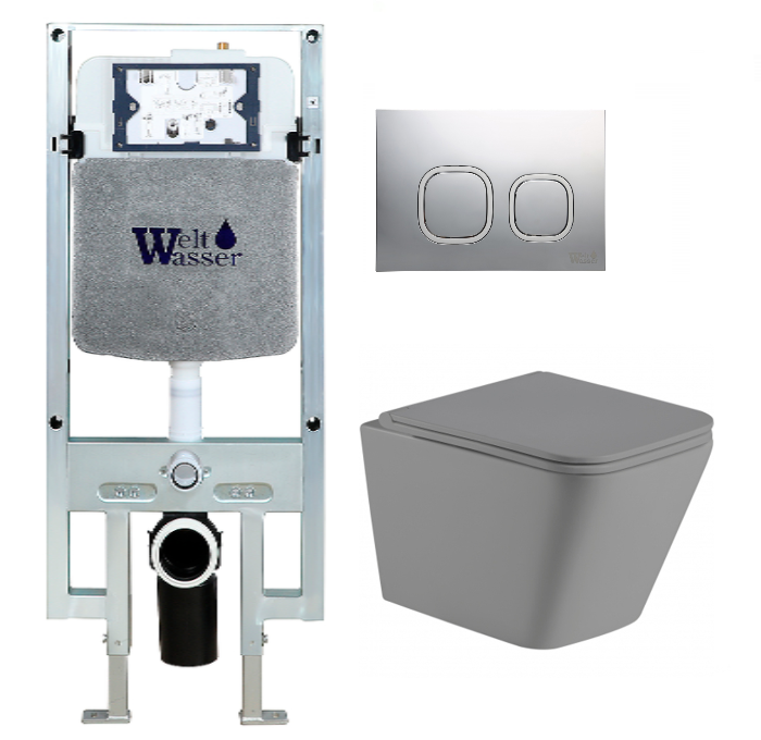 Комплект Weltwasser AMBERG 497 ST + GELBACH 004 MT-GR + AMBERG RD-MT CR  10000006697 - 0