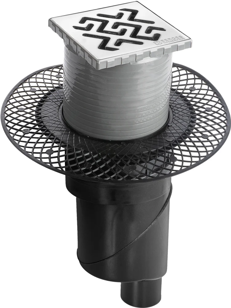 Душевой трап Berges Platz Antik 10х10 хром матовый 090060 - 0