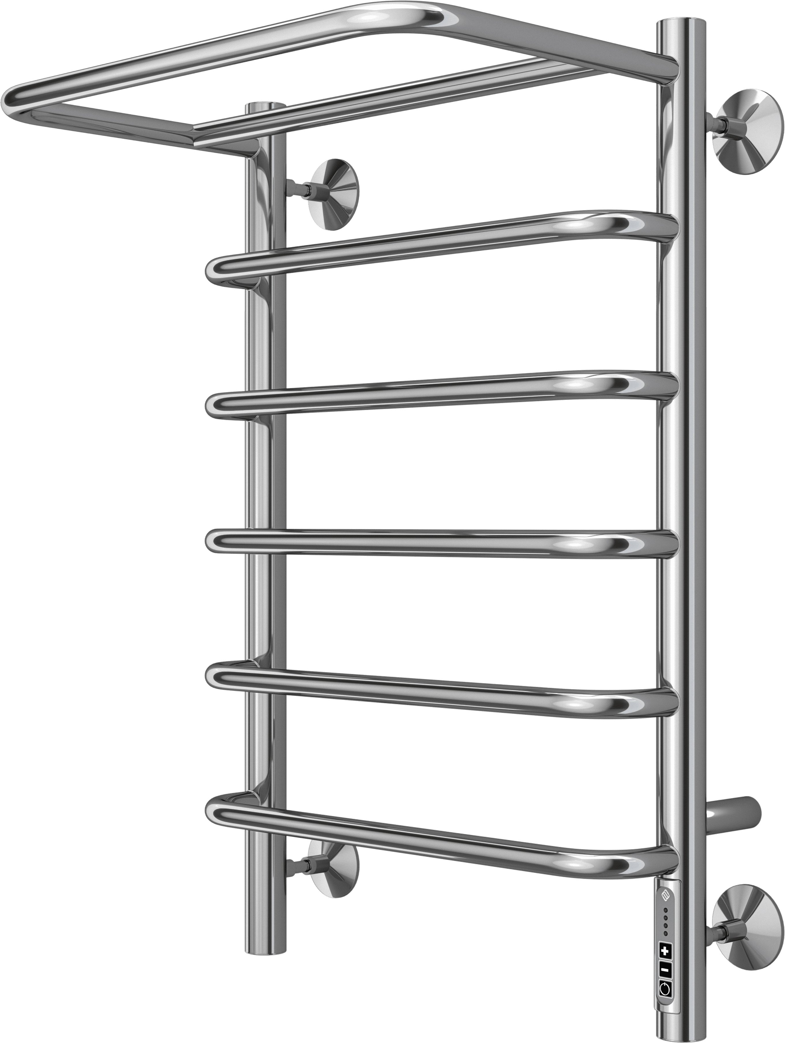 Электрический полотенцесушитель Terminus Полка П6 400х650 с полкой Хром 4670078531421 - 1