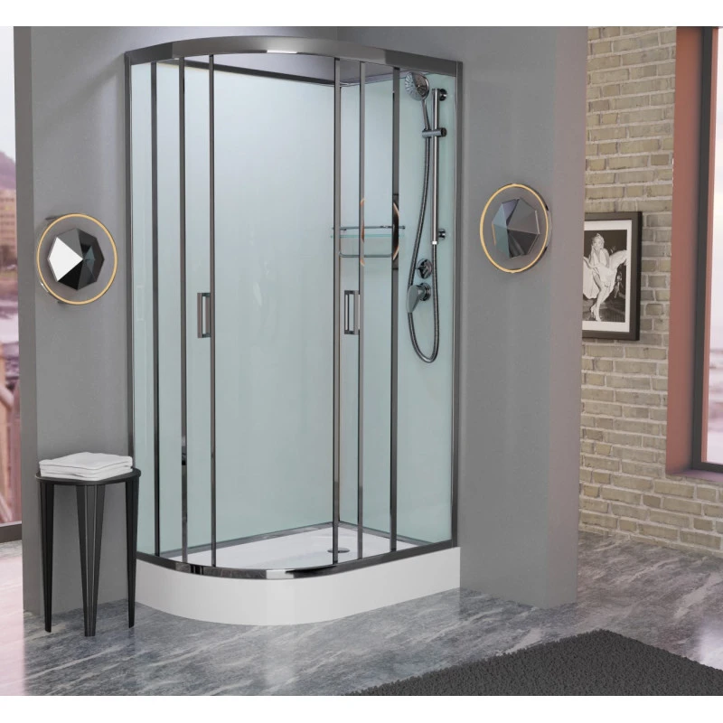 Душевая кабина Frank Brilliant 120х80 хром стекло прозрачное 174009 - 1