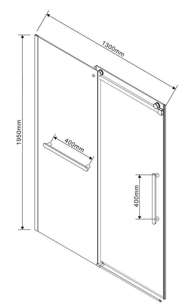 Душевая дверь в нишу Vincea Como Soft 130х195 профиль хром стекло прозрачное  VDS-1CS130CL - 10