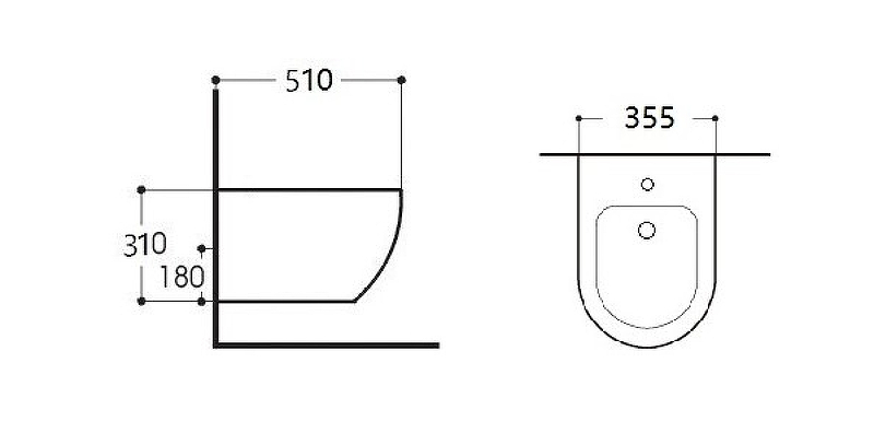 Биде подвесное Aquatek Европа 51 белый  AQ1016-00 - 1