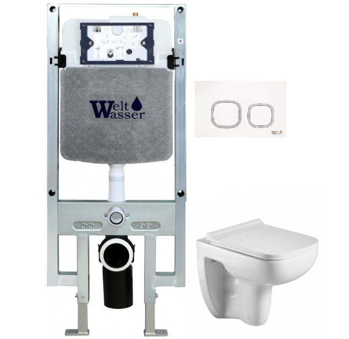 Комплект Weltwasser AMBERG 497 ST + KEHLBACH 004 GL-WT + AMBERG RD-WT  10000006718 - 0