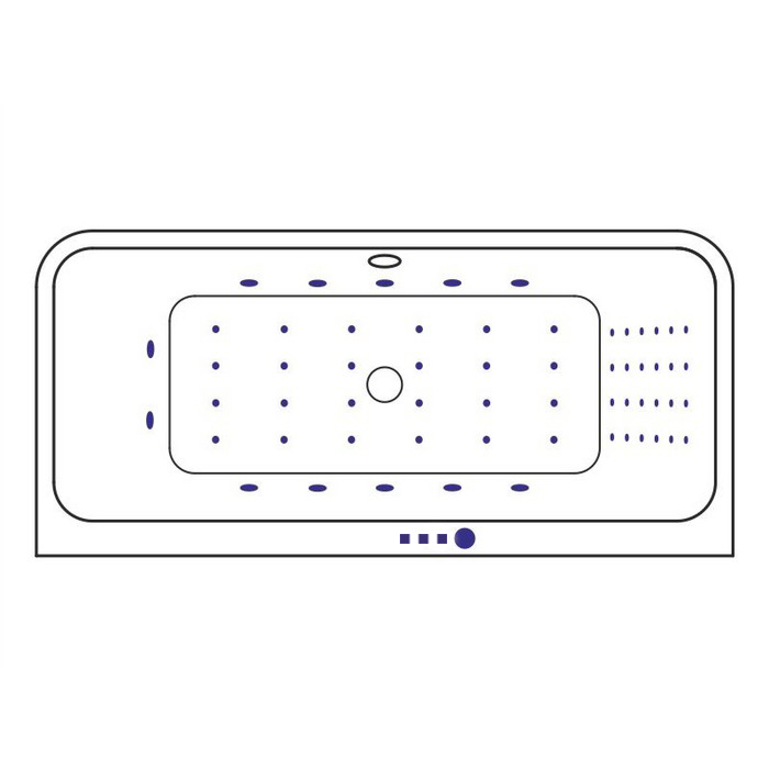 Ванна акриловая Excellent Arana Nano 180х85 с гидромассажем белый - хром WAEX.ARA18.NANO.CR - 7