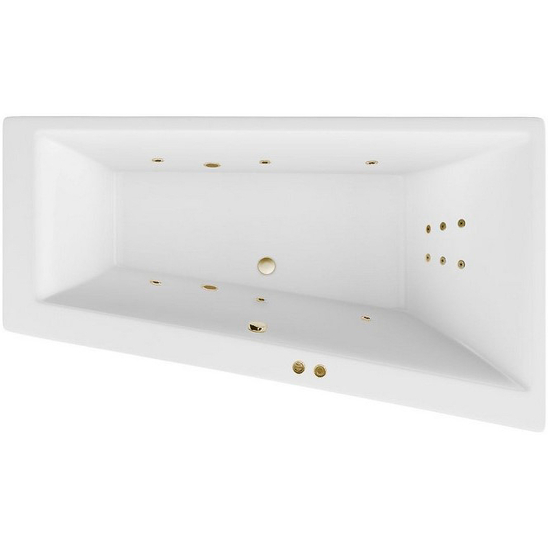 Акриловая ванна Excellent Sfera 170х100 правая белая бронза с гидромассажем WAEX.SFP17.LINE.BR - 0
