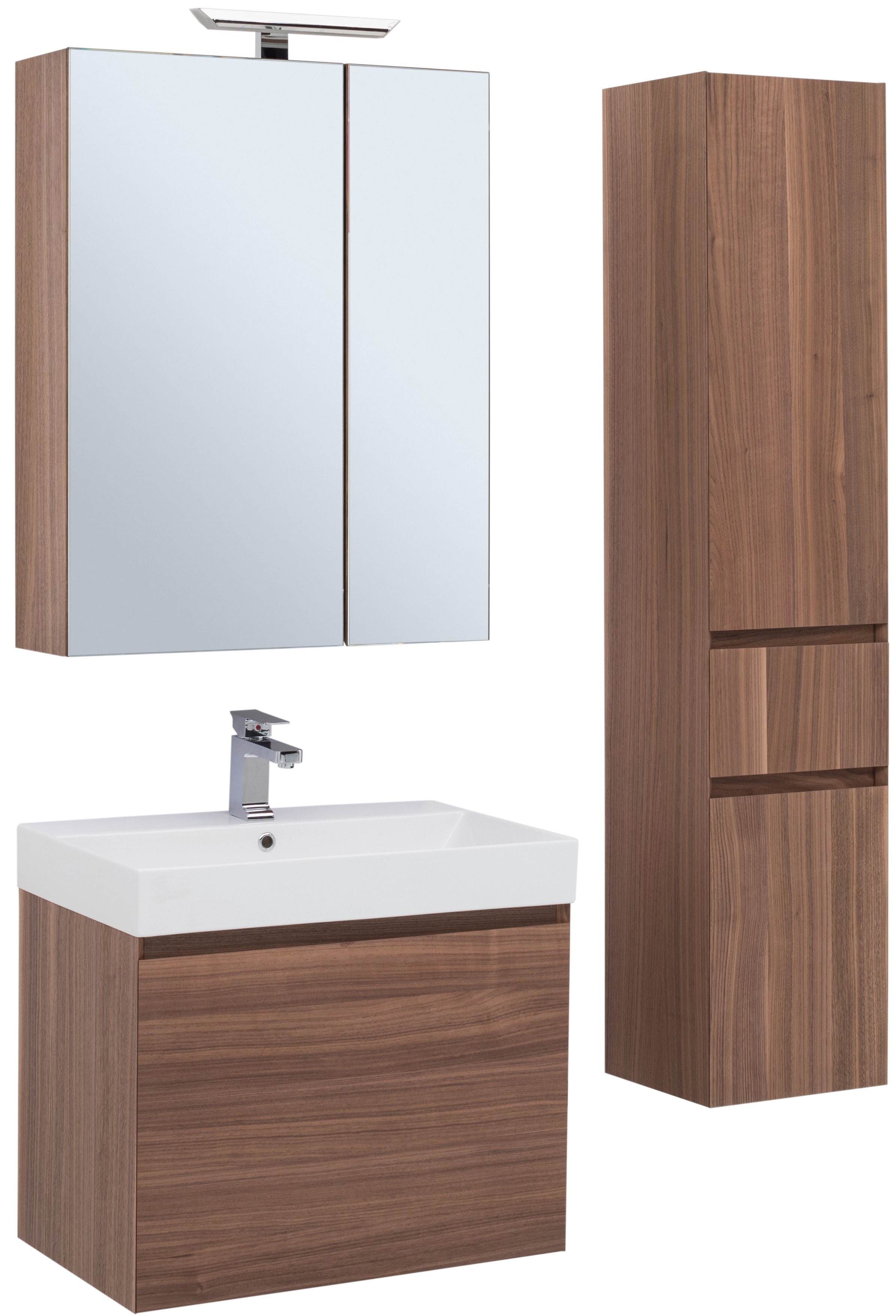 Зеркало-шкаф Aquanet Йорк 70 орех 203952 - 1