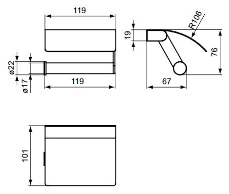 Держатель туалетной бумаги Ideal Standard Connect  N1382AA - 3