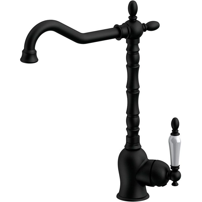 Смеситель для кухни GPD Retro черный матовый MTE180-S - 0