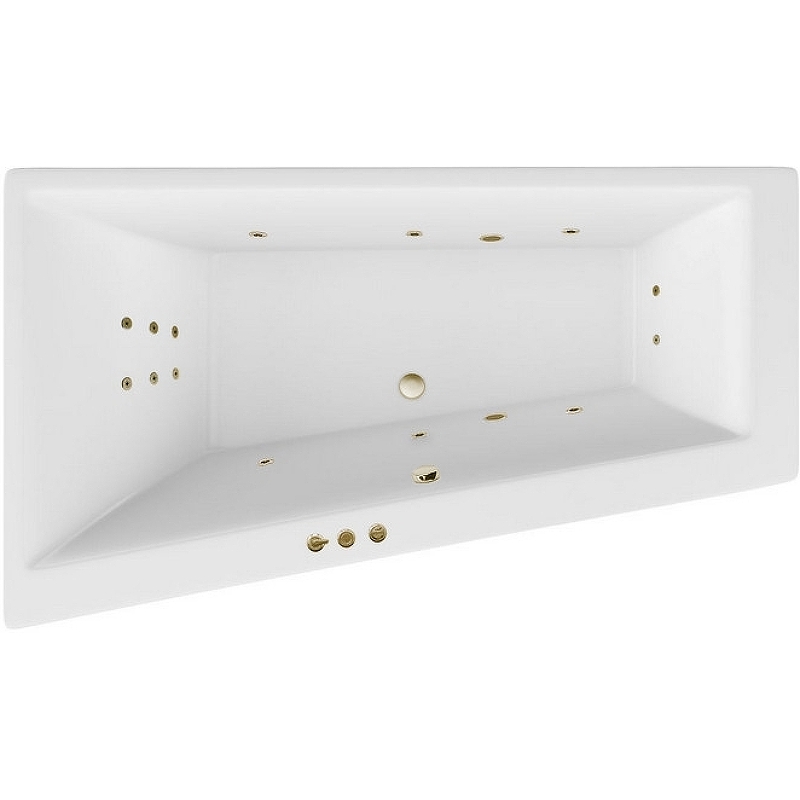 Акриловая ванна Excellent Sfera Slim 170х100 левая белая бронза с гидромассажем WAEX.SFL17S.SMART.BR - 0