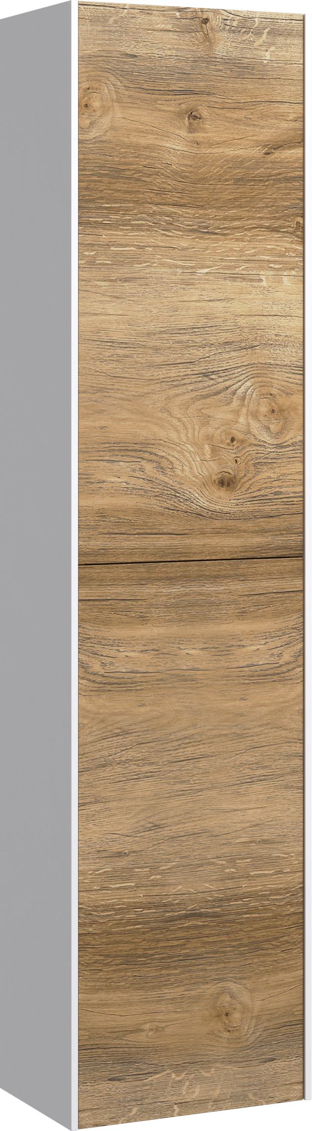 Шкаф-пенал Aqwella 5 stars Mobi 35 белый, дуб балтийский - 0