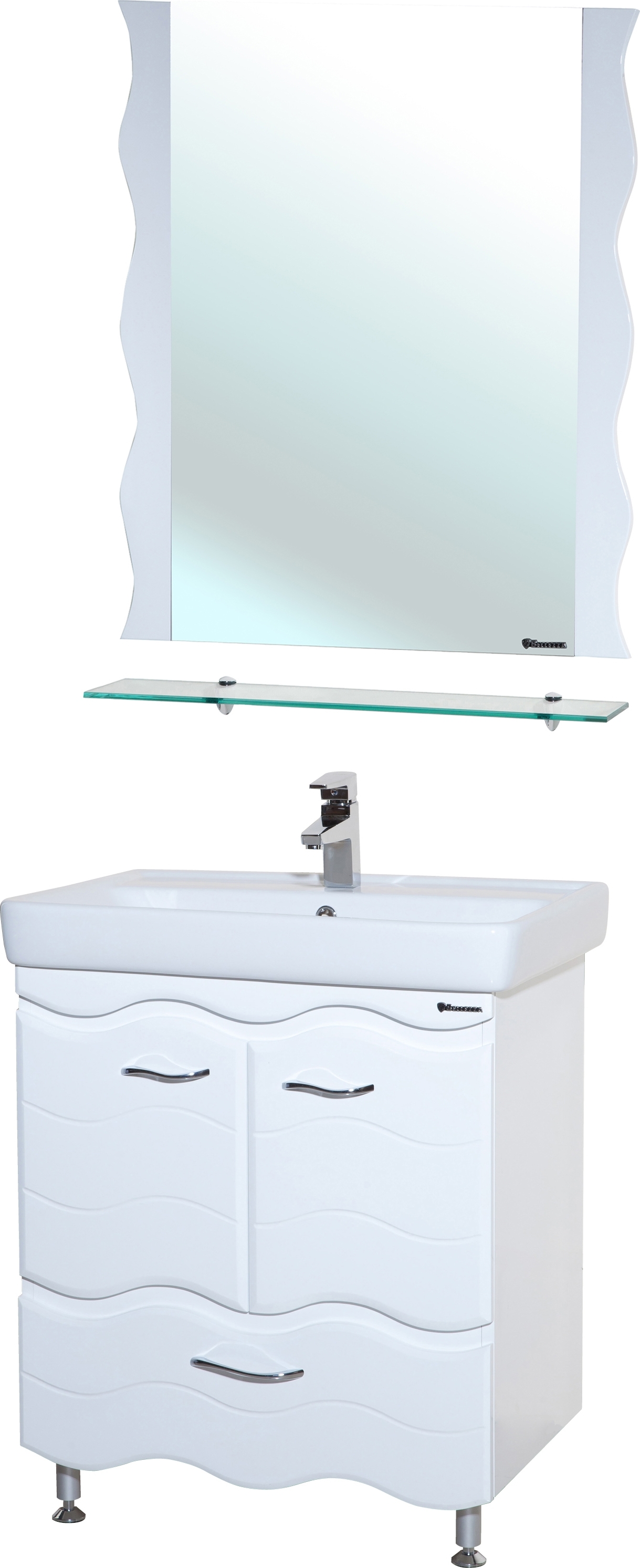 Зеркало Bellezza Мари Волна 80 белое 4612913290018 - 1