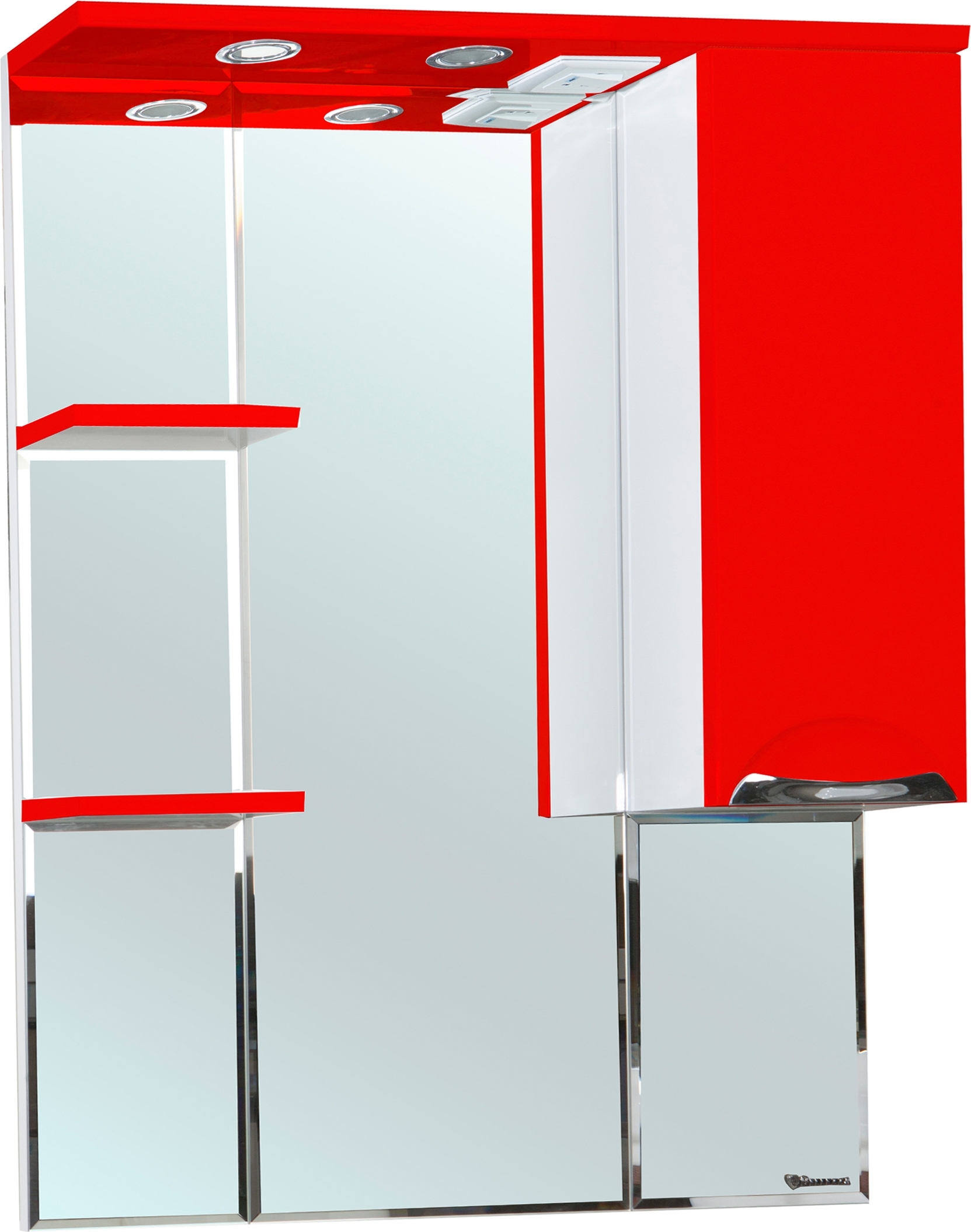 Зеркало-шкаф Bellezza Альфа 75 R красный 4618812001038 - 0