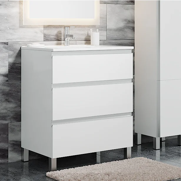 Тумба под раковину Sanvit Авеню-3 70 белый глянец kavenu3070w - 0