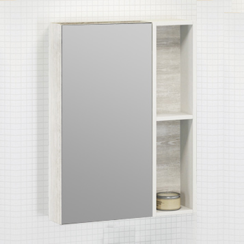 Зеркало-шкаф Comforty Прага 60 дуб белый 00004147599 - 0