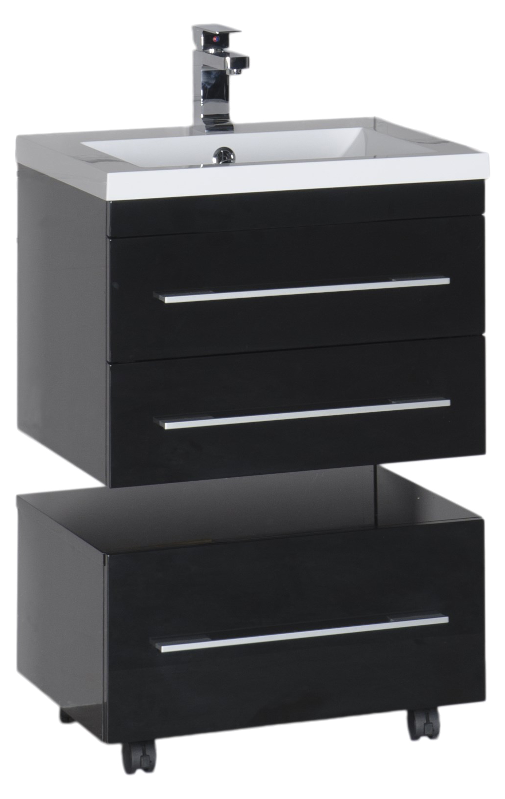 Тумба Aquanet Нота 58 подкатная, черная 00170731 - 5