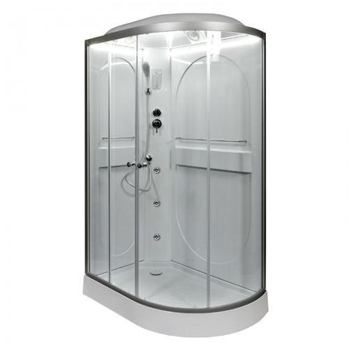Душевая кабина Deto L 120х80 с гидромассажем, хром  L602LLED+GM - 1