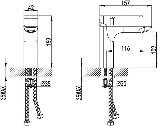 Смеситель Iddis Slide для раковины SLISB00i01 - 5