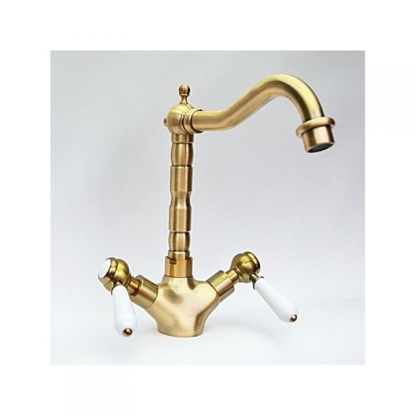 Смеситель для кухонной мойки Magliezza Bianco бронза  50151-br - 0