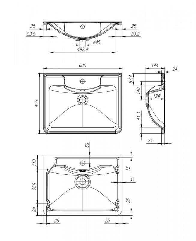 Раковина мебельная BelBagno 60 белый BB600/455-LV-MR-ALR - 2