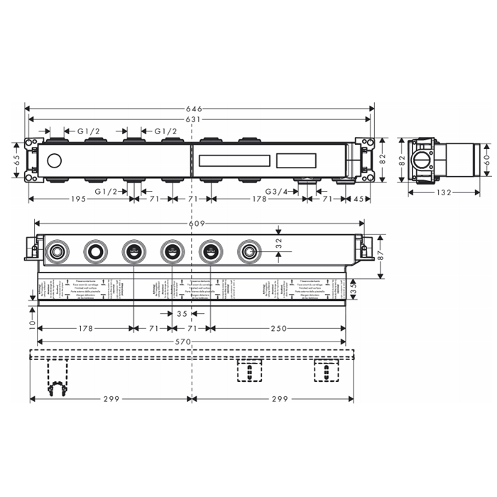 AX Скрытая часть для термостата Select, для 4 потребителей 18312180 - 1