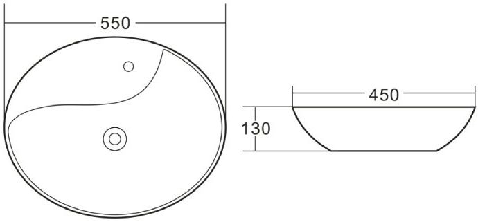 Раковина BelBagno BB1370 накладная - 2