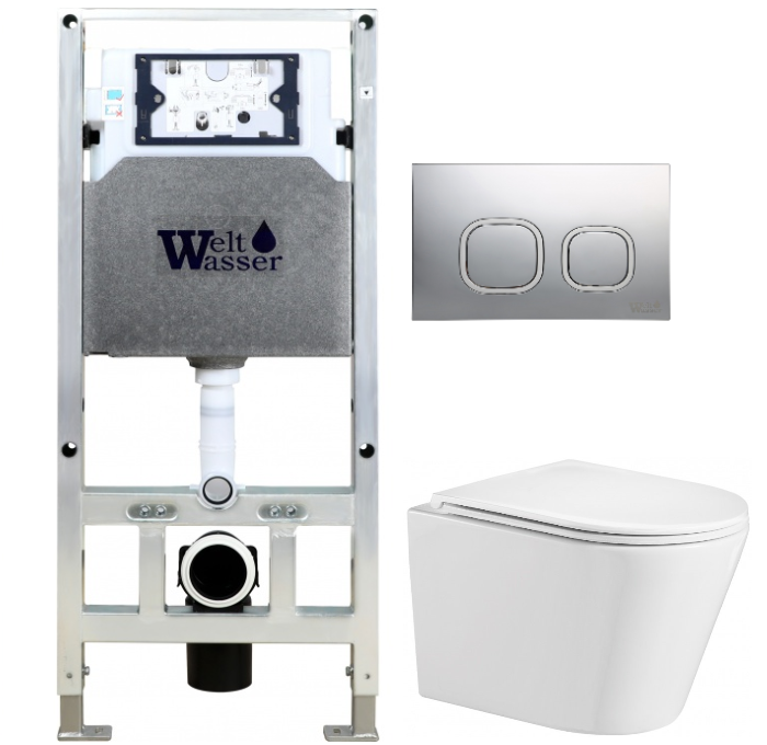 Комплект Weltwasser AMBERG 506 ST + SALZBACH 004 GL-WT + AMBERG RD-CR  10000006928 - 0