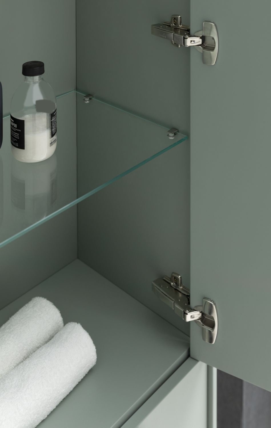 Шкаф пенал Allen Brau Reality 60 подвесной серо - зеленый матовый 1.32003.CGM - 12