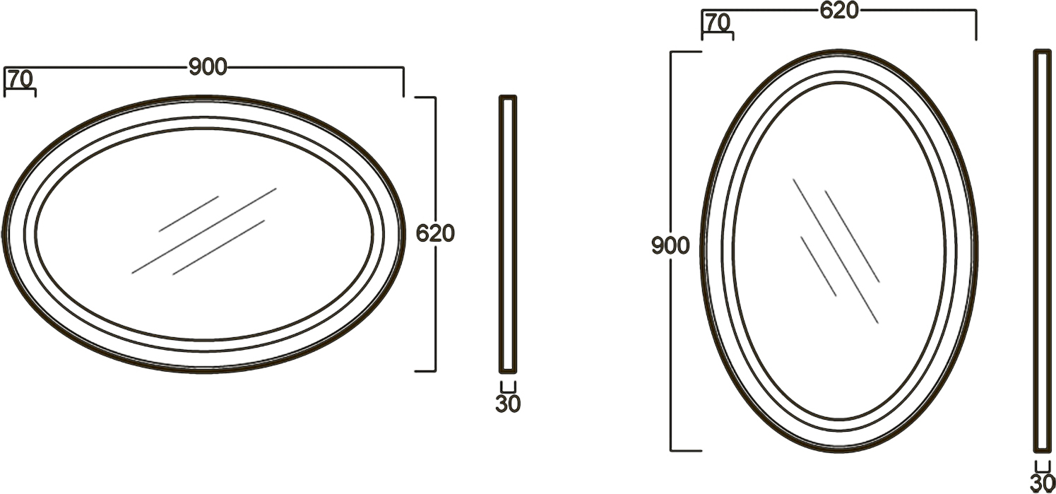 Зеркало Simas Lante белый глянцевый LAS1 - 5