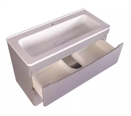 Тумба под раковину Style Line Бергамо мини 90 серая СС-00002365 - 1