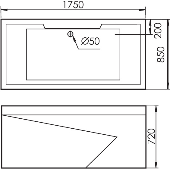 Гидромассажная ванна Gemy  175x85 см  G9065 K L - 4