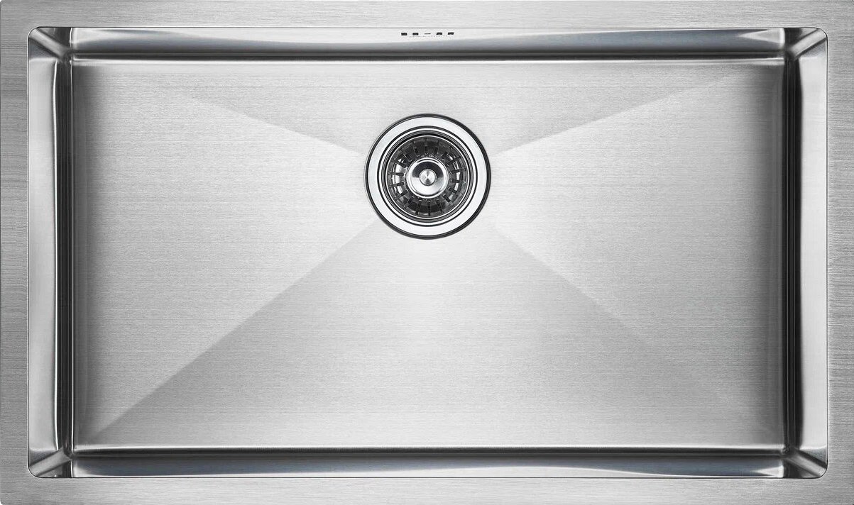 Мойка кухонная Paulmark Valde 74 брашированная сталь PM217444-BS - 0