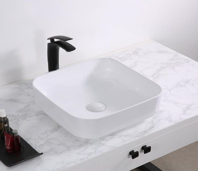 Раковина накладная Ceramalux N 38 белый  D1303 - 3