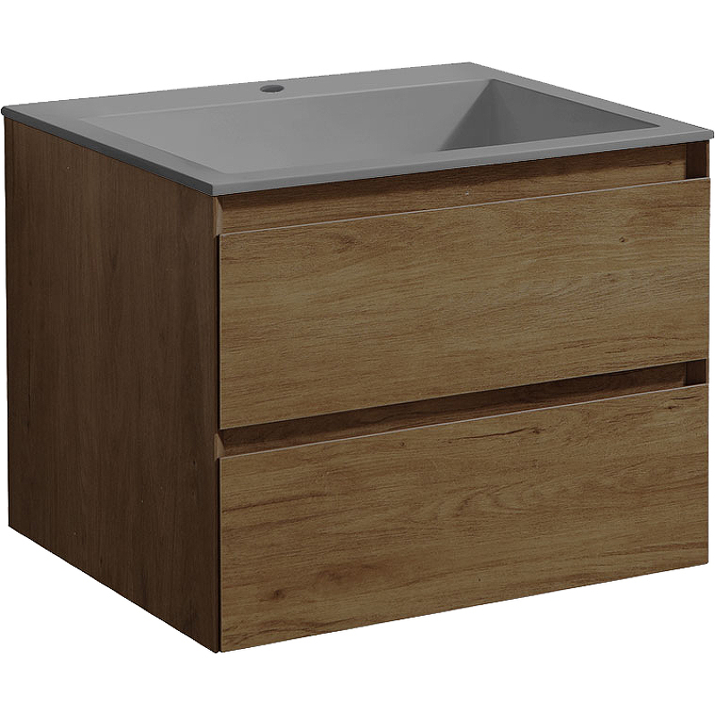 Тумба под раковину Vincea Luka 60 темное дерево VMC-2L600TO - 0