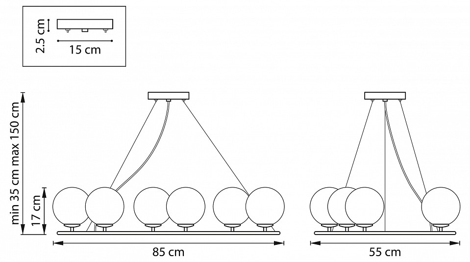 Подвесная люстра Lightstar Croco 815360 - 2