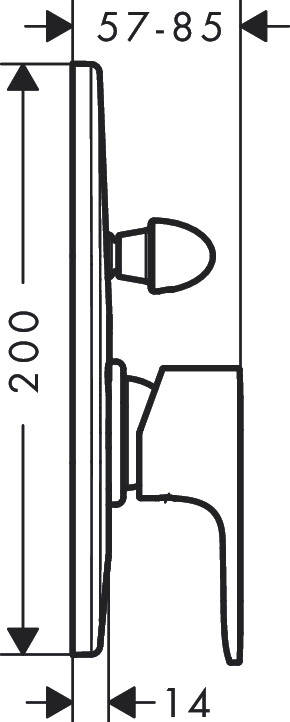Смеситель для ванны с душем Hansgrohe Rebris E хром 72459000 - 1