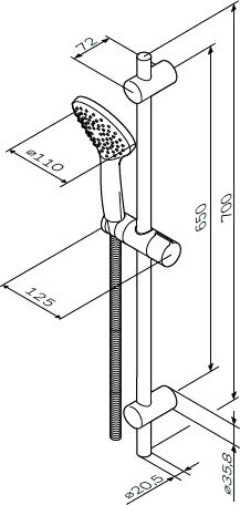 Душевой гарнитур Am.pm Gem  F0190100 - 2