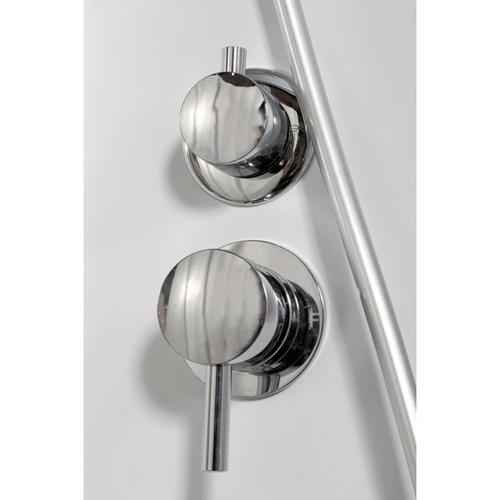 Душевая кабина Deto L 120х80 с гидромассажем, хром  L602LLED+GM - 4